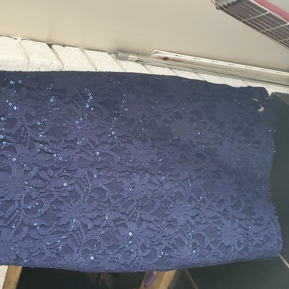 Women's Ralph Lauren Navy Blue Midi Dress Size 4 Fits size M - Picture 9 of 13